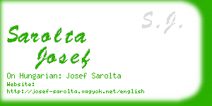 sarolta josef business card